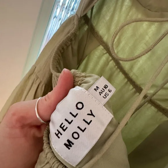 Hello Molly Green Ruffled Mini Dress summer - Picture 2 of 3